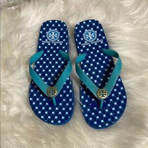 Tory Burch Blue Flip Flops